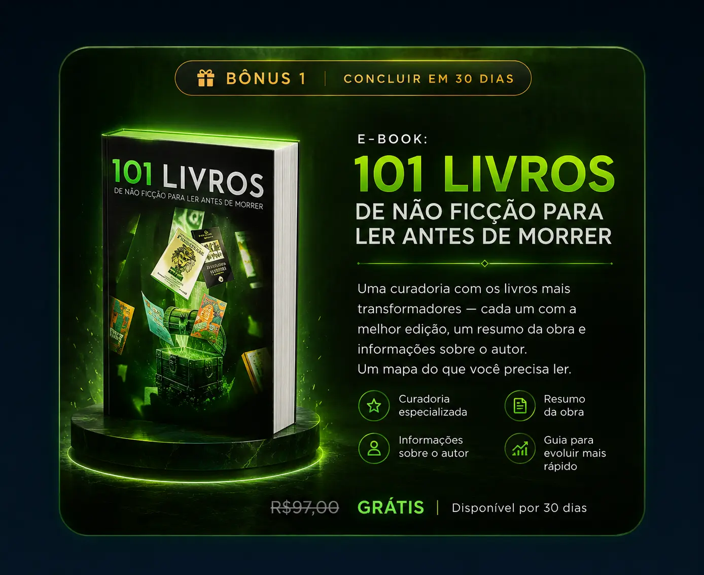 Bônus ebook 101 Livros de Não Ficção para Ler Antes de Morrer